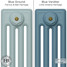 CI-RC-BLUE-002 - Richmond Blue 4 Column Victorian Cast Iron Radiator H813mm x W515mm CI-RC-BLUE-002 - Richmond Blue 4 Column Victorian Cast Iron Radiator H813mm x W515mm
